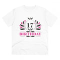 Generic Men's PC Cotton 17th Birthday Printed T Shirt (Color: White, Thread Count: 180GSM)