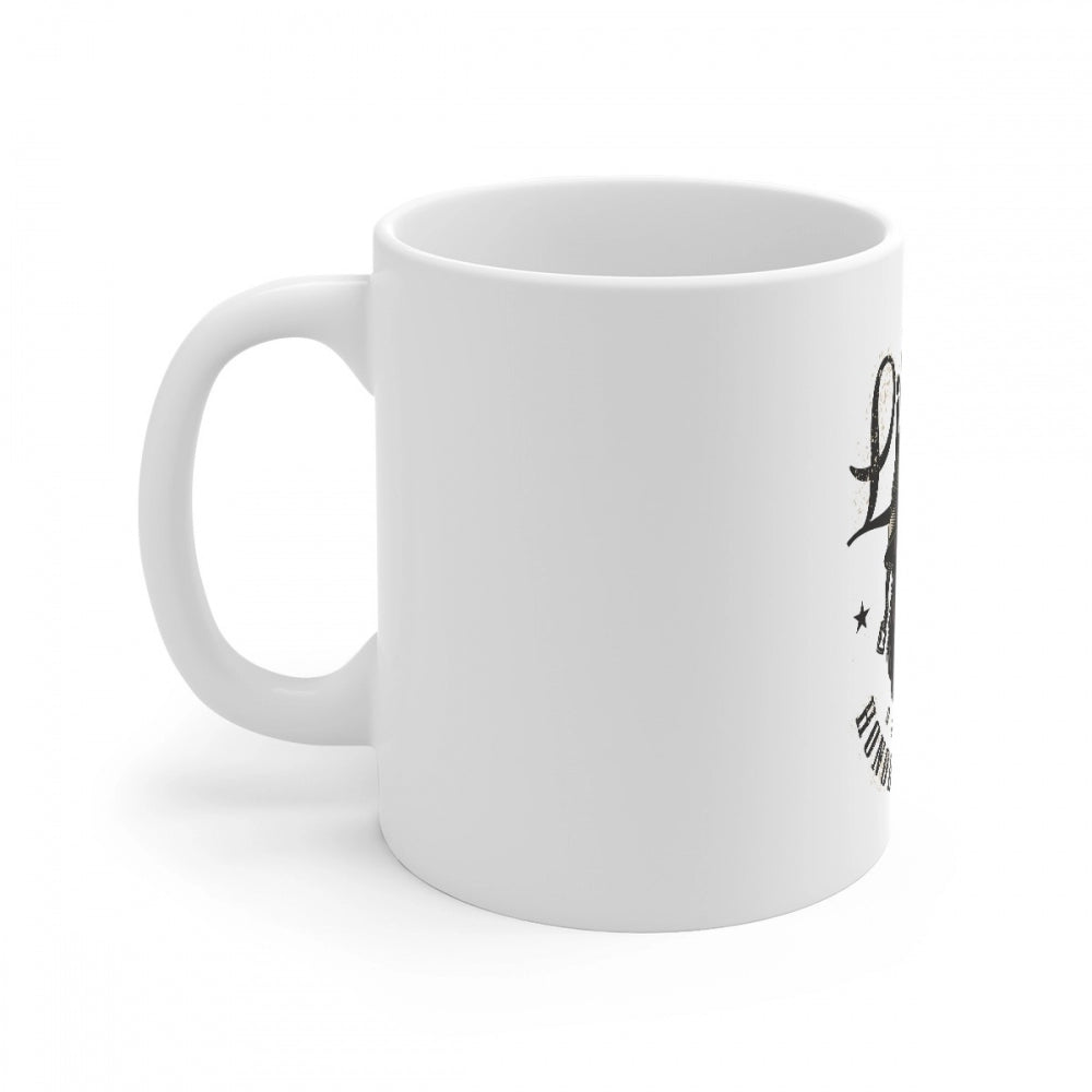 Generic Ceramic Gorila Desing Printed Coffee Mug (Color: White, Capacity:330ml)