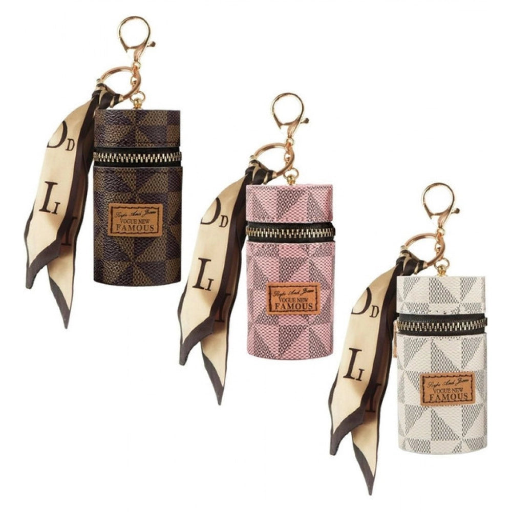 Generic Pack of 2 Mini Leather Keychain Bag (Multicolor)