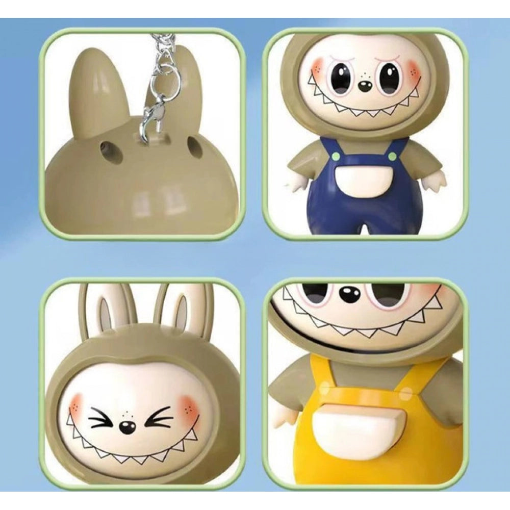 Generic Pack of 2 Labubu Face Changing Keychain (Multicolor)