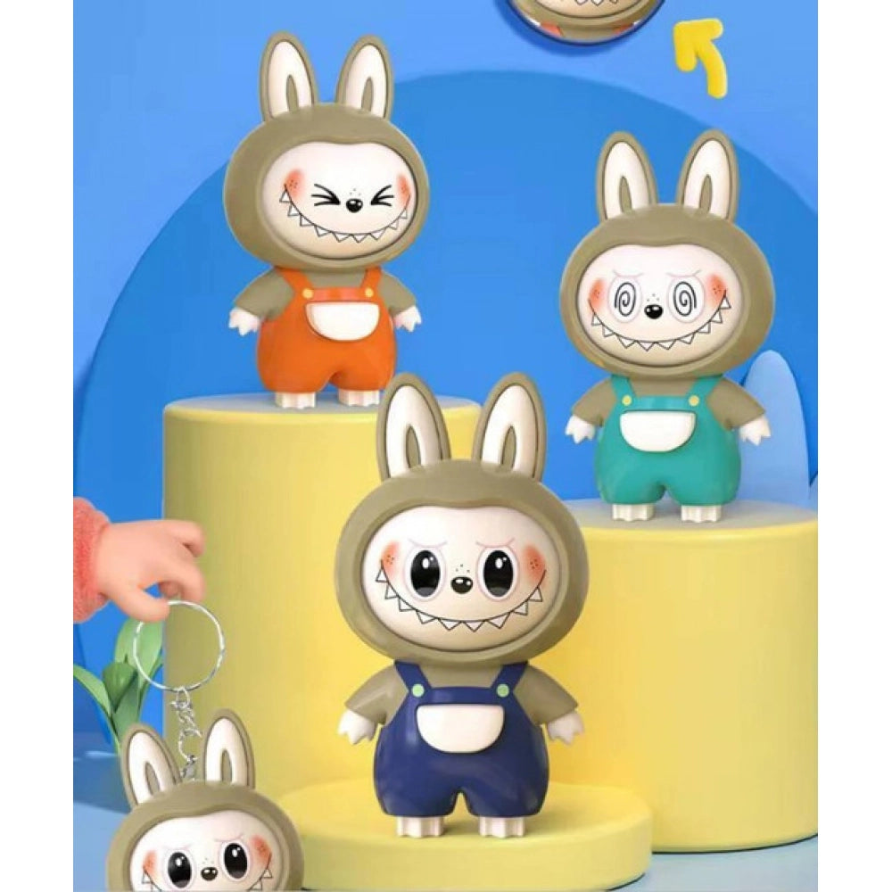 Generic Pack of 2 Labubu Face Changing Keychain (Multicolor)